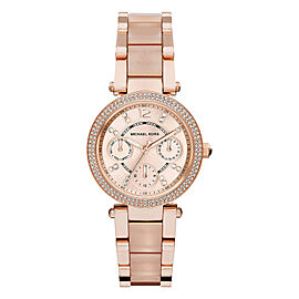 Michael Kors Parker Mini Multi-Function Rose Dial Quartz Ladies Watch