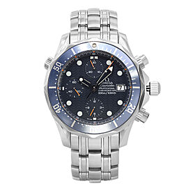 Omega Seamaster Diver 300 Chronograph 42mm Steel Blue Dial Mens Watch