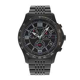 Gucci 126 Black PVD Steel Chronograph Black Dial Quartz Mens Watch