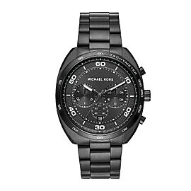 Michael Kors Dane 44mm Black PVD Steel Chronograph Quartz Mens Watch