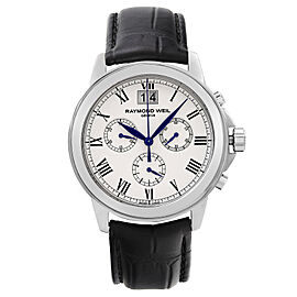 Raymond Weil Tradition Steel White Roman Dial Quartz Mens Watch