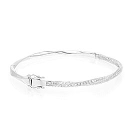 Rachel Koen Pave Set Round Cut Diamond Bangle Bracelet