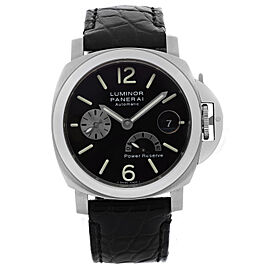 Panerai Luminor 40mm Power Reserve Steel Black Dial Automatic Men Watch