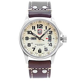 Luminox Field Day Date 1820 Series 42m Steel Cream Dial Quartz Men Watch