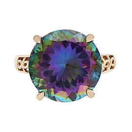 True Round Mystic Rainbow Topaz Cocktail Ring