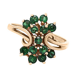 Treue Round Cut Green Tourmaline Ladies Ring