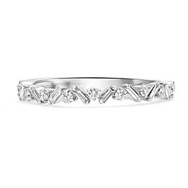 True 0.30Cttw Baguette & Round Cut Diamond Ring