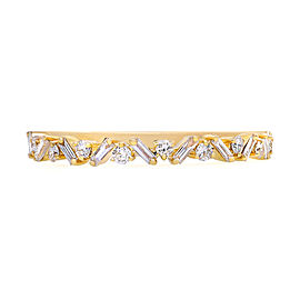 True 0.30Cttw Baguette & Round Cut Diamond Ring