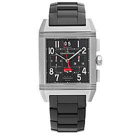 Jaeger -LeCoultre Reverso Squadra World Time Titanium Black Dial Watch