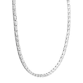 True 4.60Cttw Baguette Cut Diamond Tennis Statement Necklace