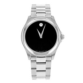 Movado Junior Sport 38mm Stainless Steel Black Dial Quartz Mens Watch