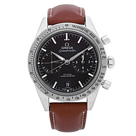 Omega Speedmaster Steel Black Dial Automatic Mens Watch