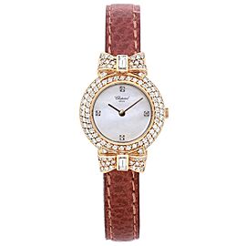 Chopard 18K Yellow Gold Diamond MOP Dial Quartz Ladies Watch