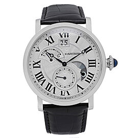 Cartier Rotonde Retrograde 42mm steel Silver Dial Automatic Men Watch