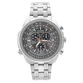 Citizen Eco-Drive Steel Grey Dial Mens Quartz Watch