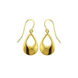 14k Yellow Gold Open Pear Drop Earrings