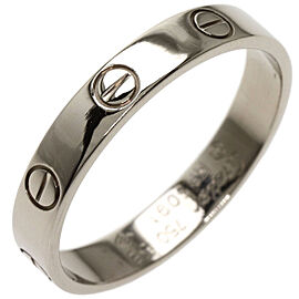 Cartier 18K White Gold mini love US 8.75 Ring