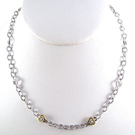 Judith Ripka 18K Yellow Gold and Sterling Silver with 0.06ctw Diamond Necklace