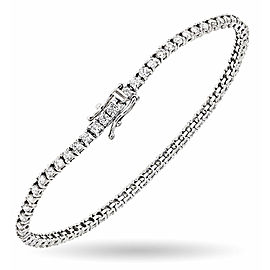 14K White Gold 4.25 Carat Diamond Tennis Bracelet