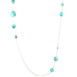 Ippolita Sterling Silver with Turquoise Rock Candy Link Necklace