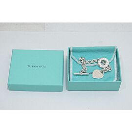 TIFFANY & Co Sterling Silver Heart Tag Toggle Bracelet Lxmda-256