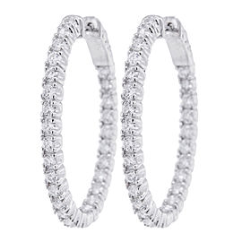 14K White Gold Diamond Earrings