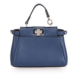 Fendi Micro Peekaboo Leather Crossbody Bag