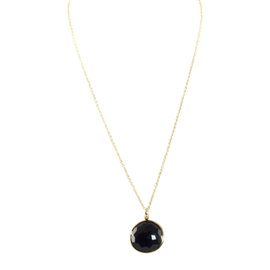 Ippolita 18K Yellow Gold Back Onyx Lollipop Pendant Necklace