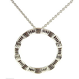 Roberto Coin 18K White Gold Circle Pendant Necklace