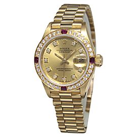 Rolex Datejust 69178 18K Yellow Gold Automatic 31mm Womens Watch