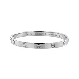 Cartier Love 18K White Gold Bangle Bracelet Size 16