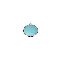 Ippolita 925 Sterling Silver with Turquoise Rock Candy Round Enhancer Pendant