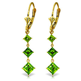 4.79 CTW 14K Solid Gold Chandelier Earrings Peridot