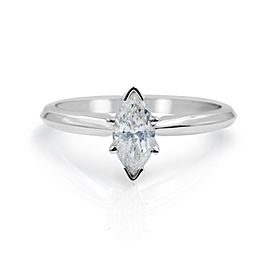 True Marquise Cut Diamond Engagement Ladies Ring 14K Gold 0.53Cttw Size 6