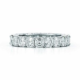 True Asscher Cut Diamond Eternity Band 5.70 cttw Platinum