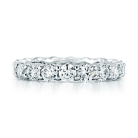 Rachel Koen Platinum Round Cut Diamond Eternity Band 4 cttw