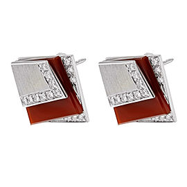 True 18K White Gold & 0.3 Cttw Diamonds Art Deco Women's Earrings