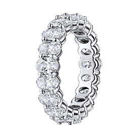 Rachel Koen Platinum Oval Cut Diamond Eternity Band 4cts