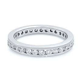 Rachel Koen 0.60ct 14K White Gold Round Cut Wedding Anniversary Band Ring sz 6.5