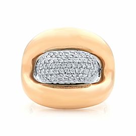 Rachel Koen 14K White and Rose Gold Diamond Fashion Ring 0.35ct Size 7