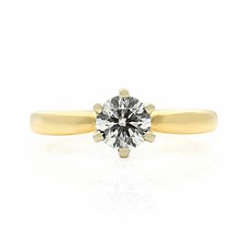 Rachel Koen 14K Yellow Gold Diamond Solitaire Engagement Ring 0.70cts SZ 7.5