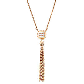 Louis Vuitton Rose Gold Pave Diamond Necklace Pendant 0.05 Cttw