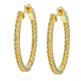 True 30x23mm 14K Yellow Gold Oval Hoop Ladies Earring