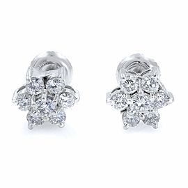 True Floral Style Diamond Stud Earrings 0.75cts