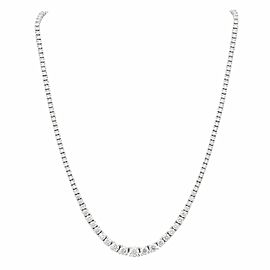 Rachel Koen 14K White Gold Diamond Rivera Necklace 7.57ct