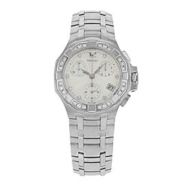 Concord Saratoga Diamond Guilloche Silver Dial Steel Quartz Ladies Watch 310889