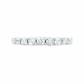 Rachel Koen 14K White Gold Diamond Wedding Band 0.42ct Size 7.5