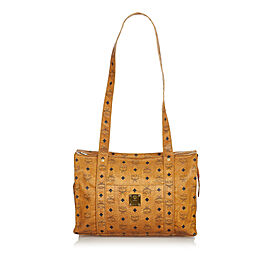 MCM Visetos Leather Tote Bag