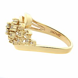 Rachel Koen 14K Yellow Gold 0.25cttw Diamond Cocktail Ring Size 4.75