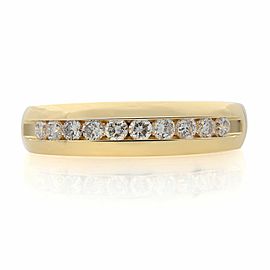 Rachel Koen 14k Yellow Gold Channel Set Diamond Wedding Band 0.30cttw Size 10